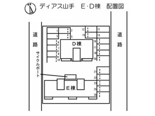 ディアス山手　Ｄ棟の物件外観写真